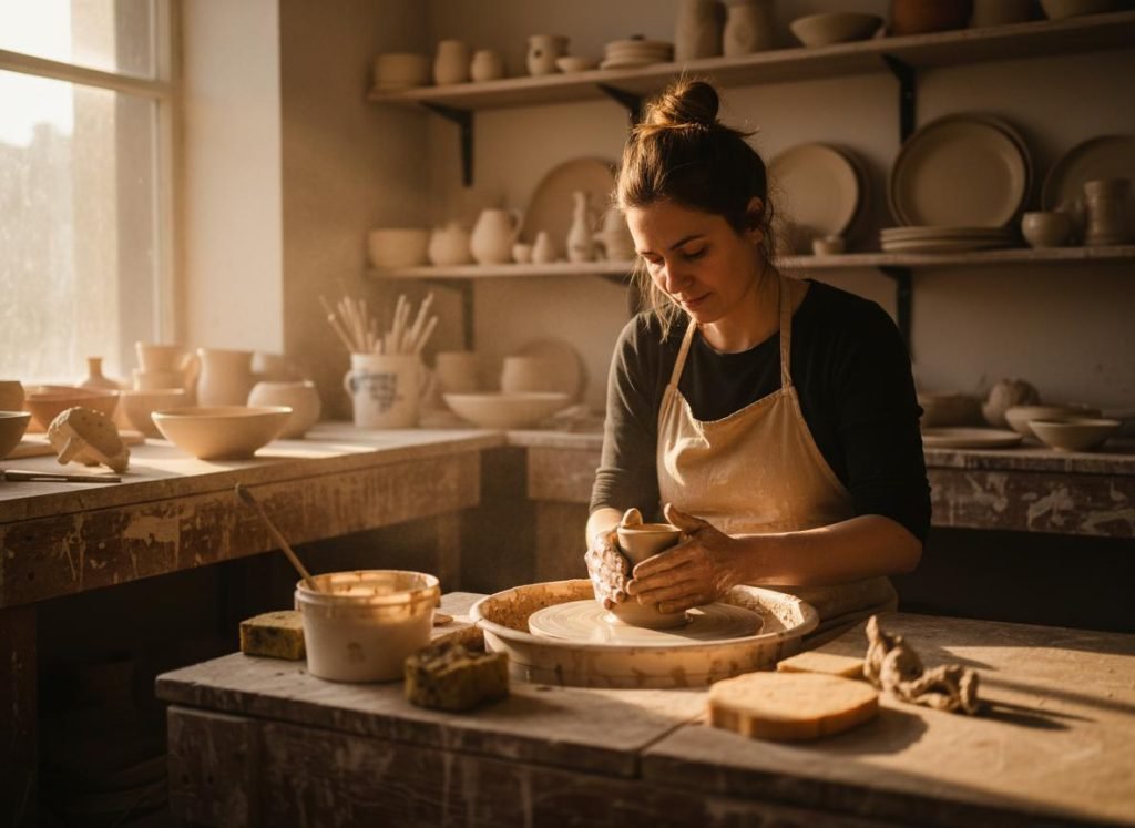 Qi.Zen.Art atölyesinde el işçiliği üretim süreci