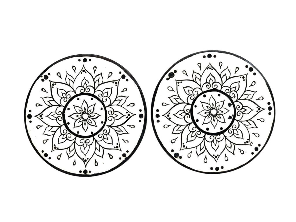Mandala Çini Bardak Altlığı Seti